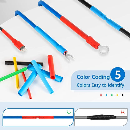 1120pcs Schrumpfschlauch Set 2:1 Schrumpfverhältnis