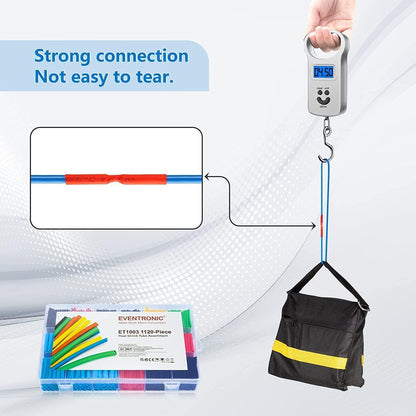 1120pcs Schrumpfschlauch Set 2:1 Schrumpfverhältnis