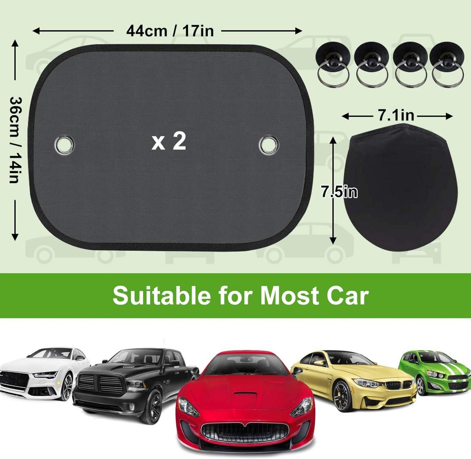 Sonnenschutz Auto Baby UV Schutz Universal Autoscheibe 44x36 cm - 2er