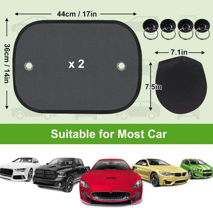 Sonnenschutz Auto Baby UV Schutz Universal Autoscheibe 44x36 cm - 2er