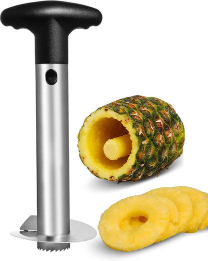 Ananasschäler Edelstahlklinge ABS-Griff Ananasschneider 24cm schwarz