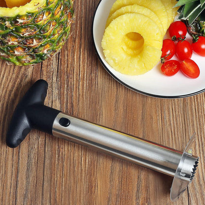 Ananas Schäler Schneider Edelstahlklinge ABS-Griff 24 cm Schwarz