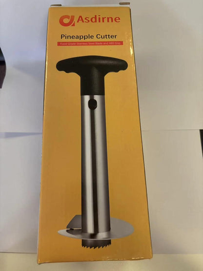 Asdirne Ananas Schäler und Schneider mit Edelstahlklinge und ABS-Griff 24cm schwarz