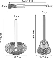 45-teiliges Drahtbürsten Set für Bohrmaschine, Edelstahl
