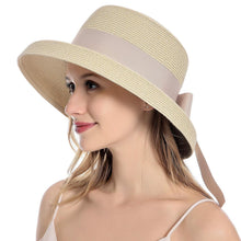 Damen Sonnenhut Strohhut Sommer UV-Schutz Faltbar Vintage