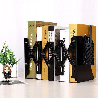 Qualsen Buchstützen mit Stifthalter, verstellbar, rutschfest