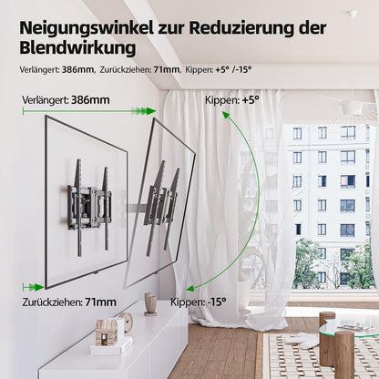 TV Wandhalterung Schwenkbar Neigbar 37-75 Zoll VESA