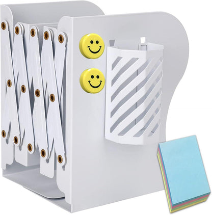 Verstellbare Buchstützen mit Stifthalter und rutschfesten Bookends