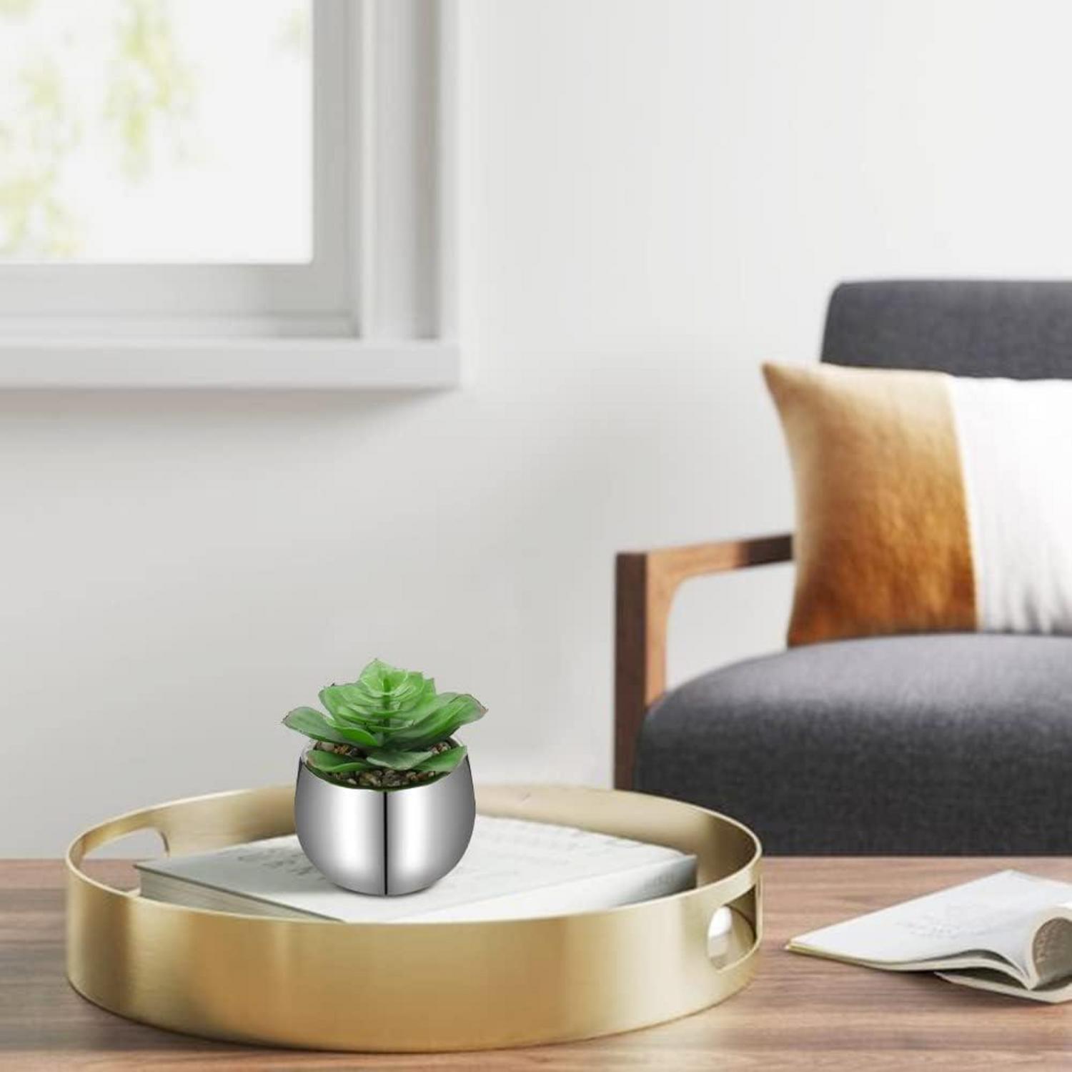 2er Set Kunstpflanze Sukkulenten Künstlich im Keramiktopf