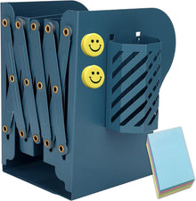 Verstellbare Buchstützen mit Stifthalter, rutschfeste Bookends 19 Zoll