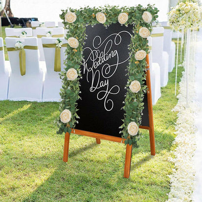 SHACOS Blumengirlande 185cm Champagner Kunstblumen