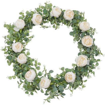 SHACOS Blumengirlande 185cm Champagner Kunstblumen