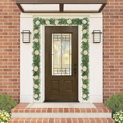 SHACOS Blumengirlande 185cm Champagner Kunstblumen