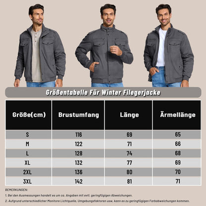 Herren Winterjacke Sherpa gefüttert, warm & winddicht