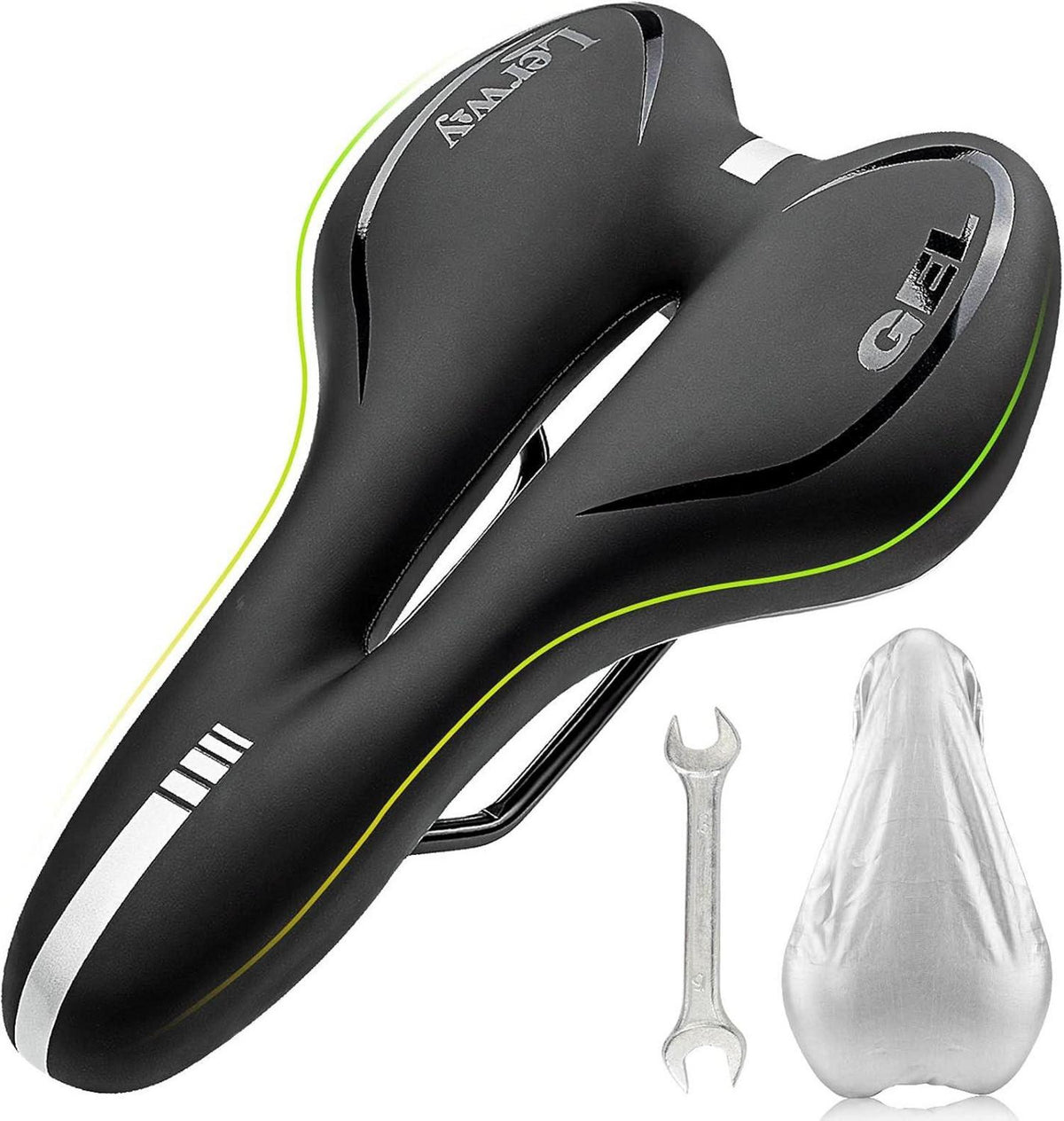 Fahrradsattel Gel Bequem MTB Rennrad BMX hohl PU-Leder wasserdicht