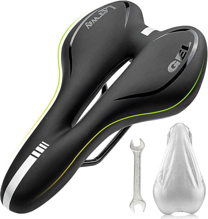 Fahrradsattel Gel Bequem MTB Rennrad BMX hohl PU-Leder wasserdicht