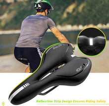 LERWAY Gel Fahrradsattel MTB schwarz Rennrad BMX PU-Leder
