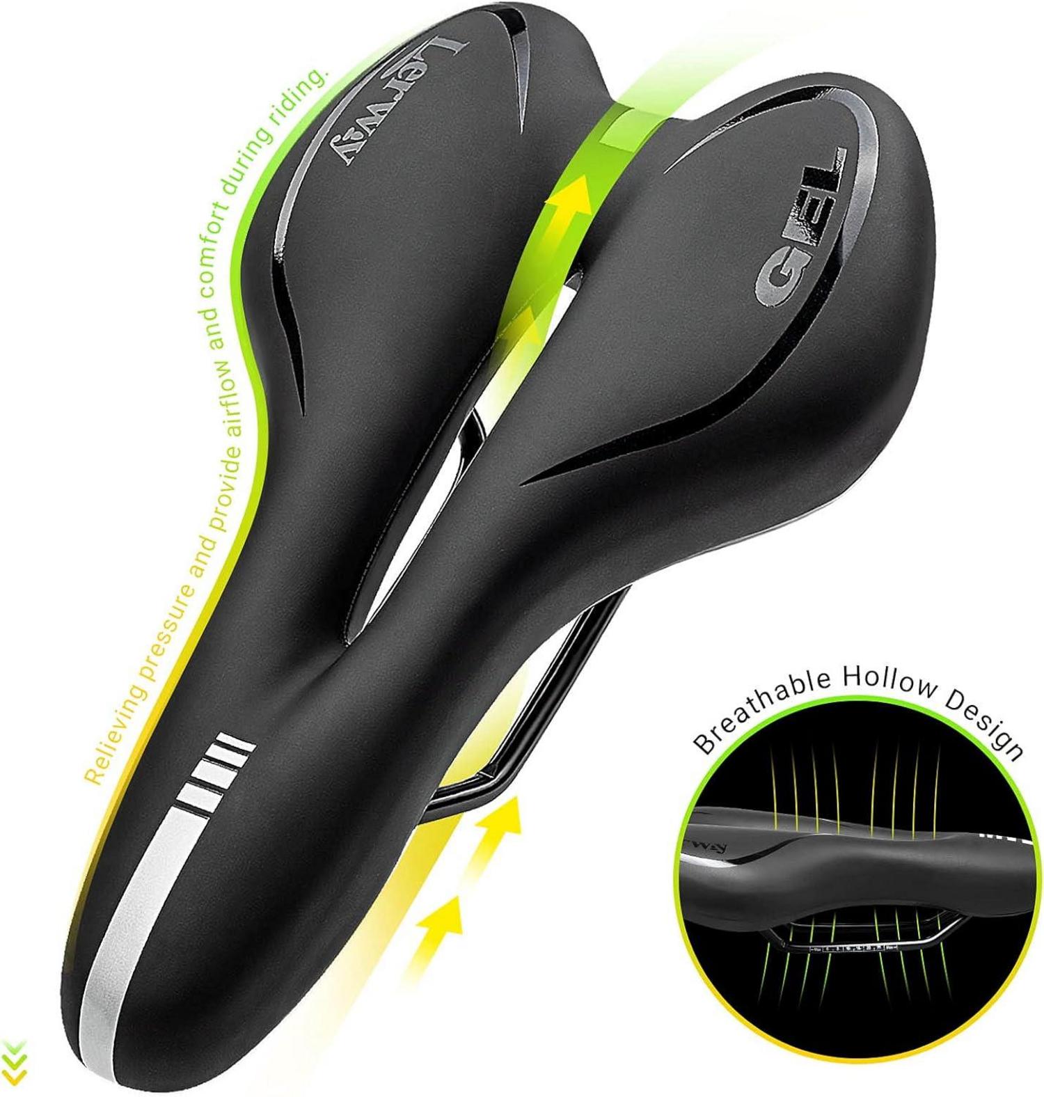 MTB Fahrradsattel schwarz Rennrad BMX bequem wasserdicht hohl atmungsaktiv PU-Leder