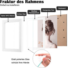Bilderrahmen 13x18 cm Holzrahmen Acrylglas MDF Weiß 4er Set