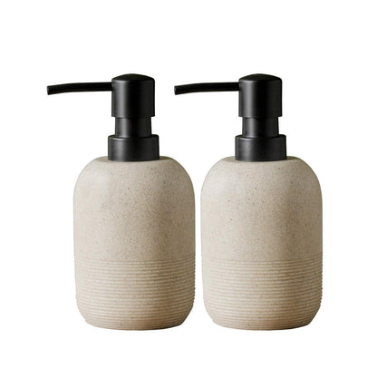 Beige Seifenspender-Set für Badezimmer & Küche
