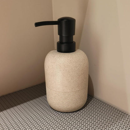 Beige Seifenspender-Set für Badezimmer & Küche