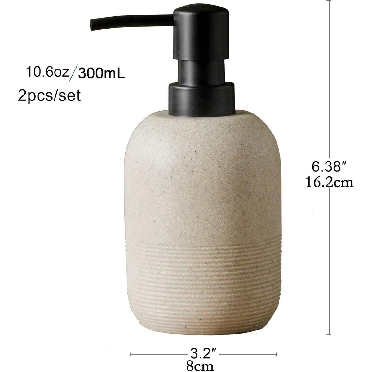 Beige Seifenspender-Set für Badezimmer & Küche