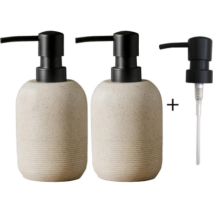 Beige Seifenspender-Set für Badezimmer & Küche
