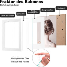 Egofine Bilderrahmen 20x25cm Weiß 4er-Set mit echtem Glas