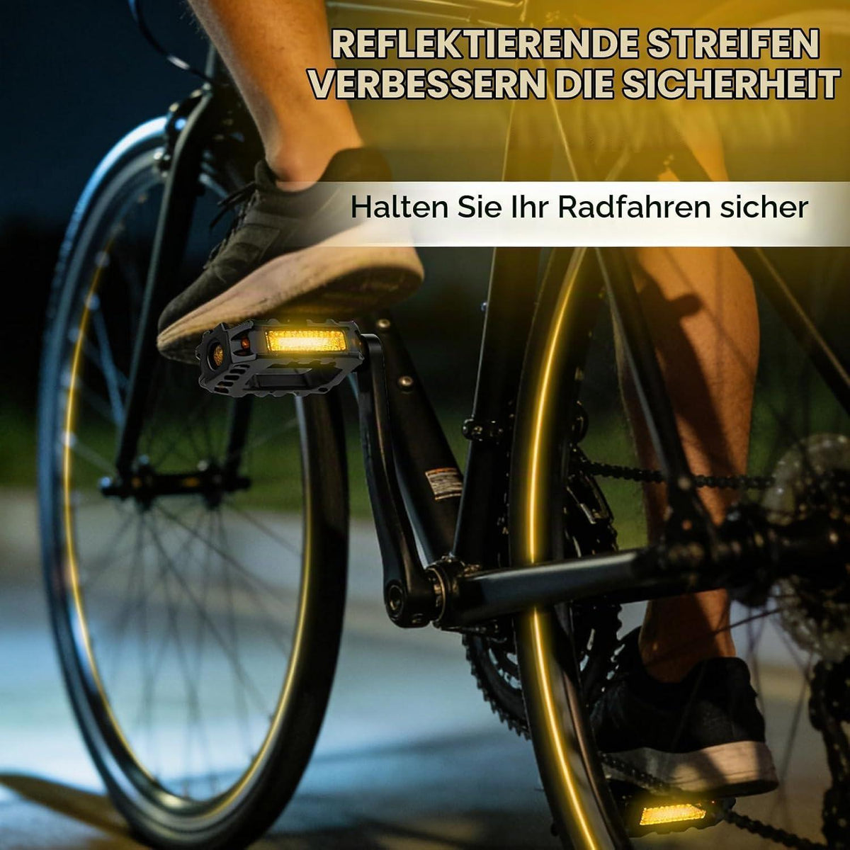 Faltbare Fahrradpedale mit Reflektoren – Rutschfest & Anti-Rost
