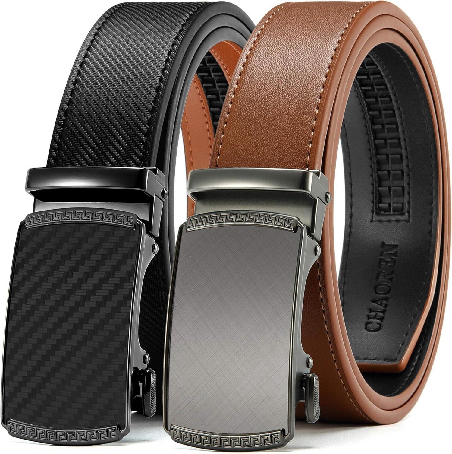 Automatik Ledergürtel Ratsche Verstellbar 35mm für Herren