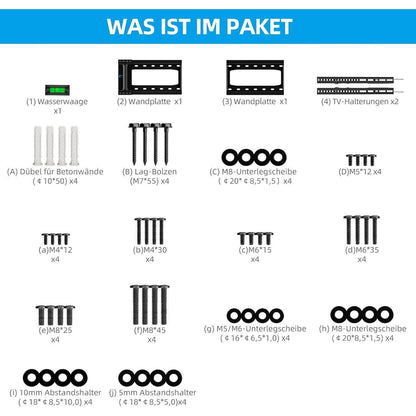 Neigbare TV Wandhalterung für 32-75 Zoll Flach Curved
