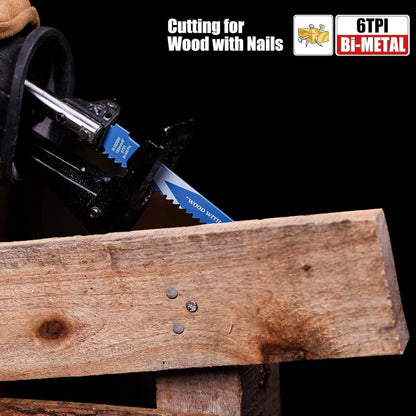 EZARC 12tlg Säbelsägeblatt Set BIM Sägeblätter Metall Holz