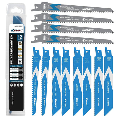 12tlg EZARC BIM Säbelsägeblatt Set für Metall Holz Nägel