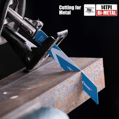 EZARC 12tlg Säbelsägeblatt Set BIM Metall Holz Nägel 150mm