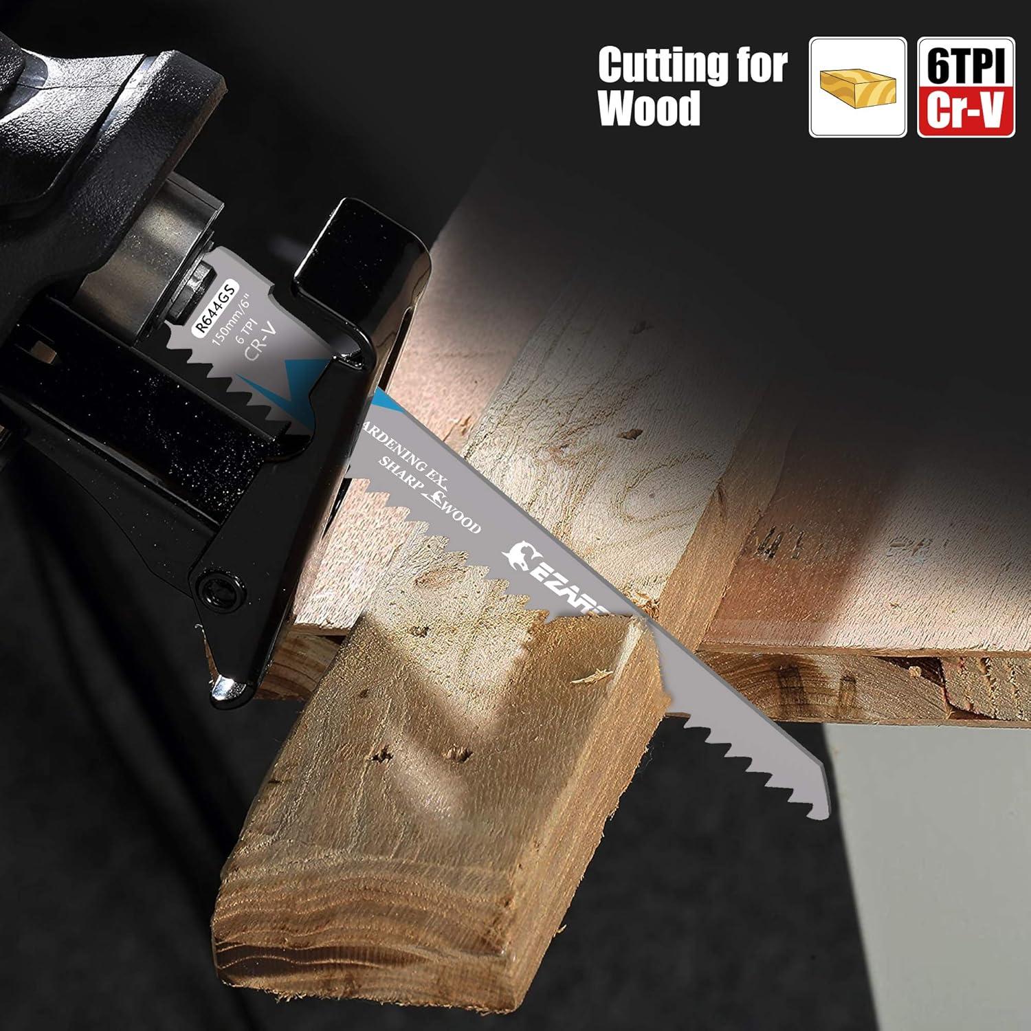 EZARC 12tlg Säbelsägeblatt Set BIM Metall Holz Nägel 150mm