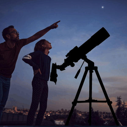 Teleskop für Astronomie 80mm Aperture Refraktor Kinder Anfänger inkl. Stativ