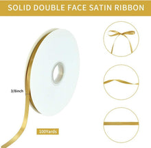 Goldenes Satinband 10mm x 91m - Hochwertiges Geschenkband