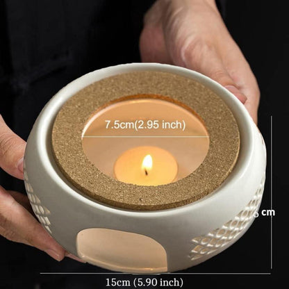 Stövchen Teewärmer Keramik für Teekanne Teelichtofen Gemütlich & stilvoll