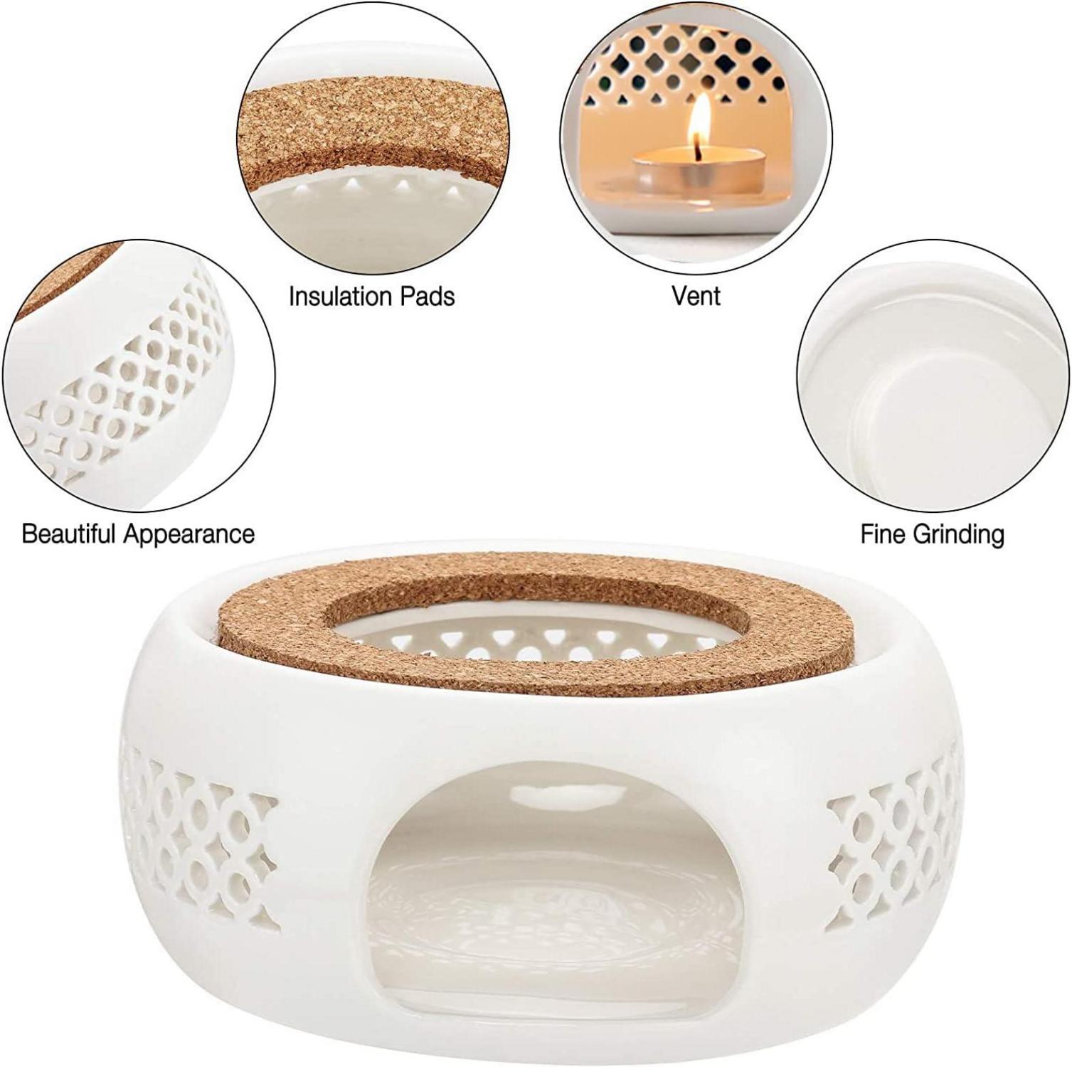 Stövchen Teewärmer Keramik Heizung Teekanne Kaffeehalter