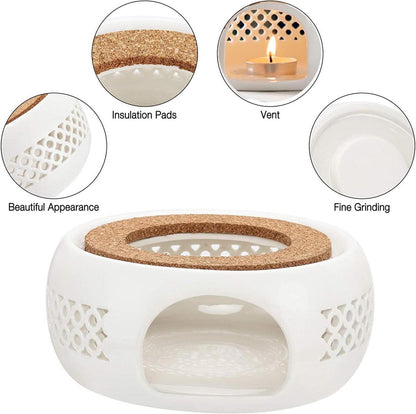 Stövchen Teewärmer Keramik Heizung Teekanne Kaffeehalter