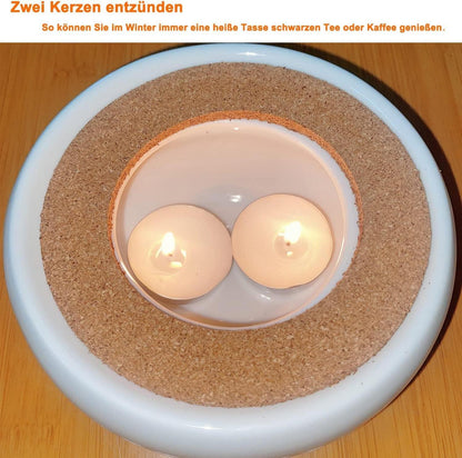 Stövchen Teewärmer Keramik für Teekanne Teelichtofen Gemütlich & stilvoll