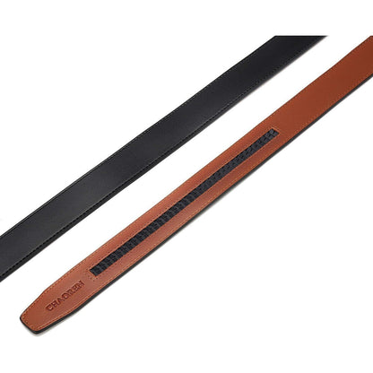 Herren Gürtel Automatik ohne Schnalle 35mm Schwarz 100-110cm in Lederoptik