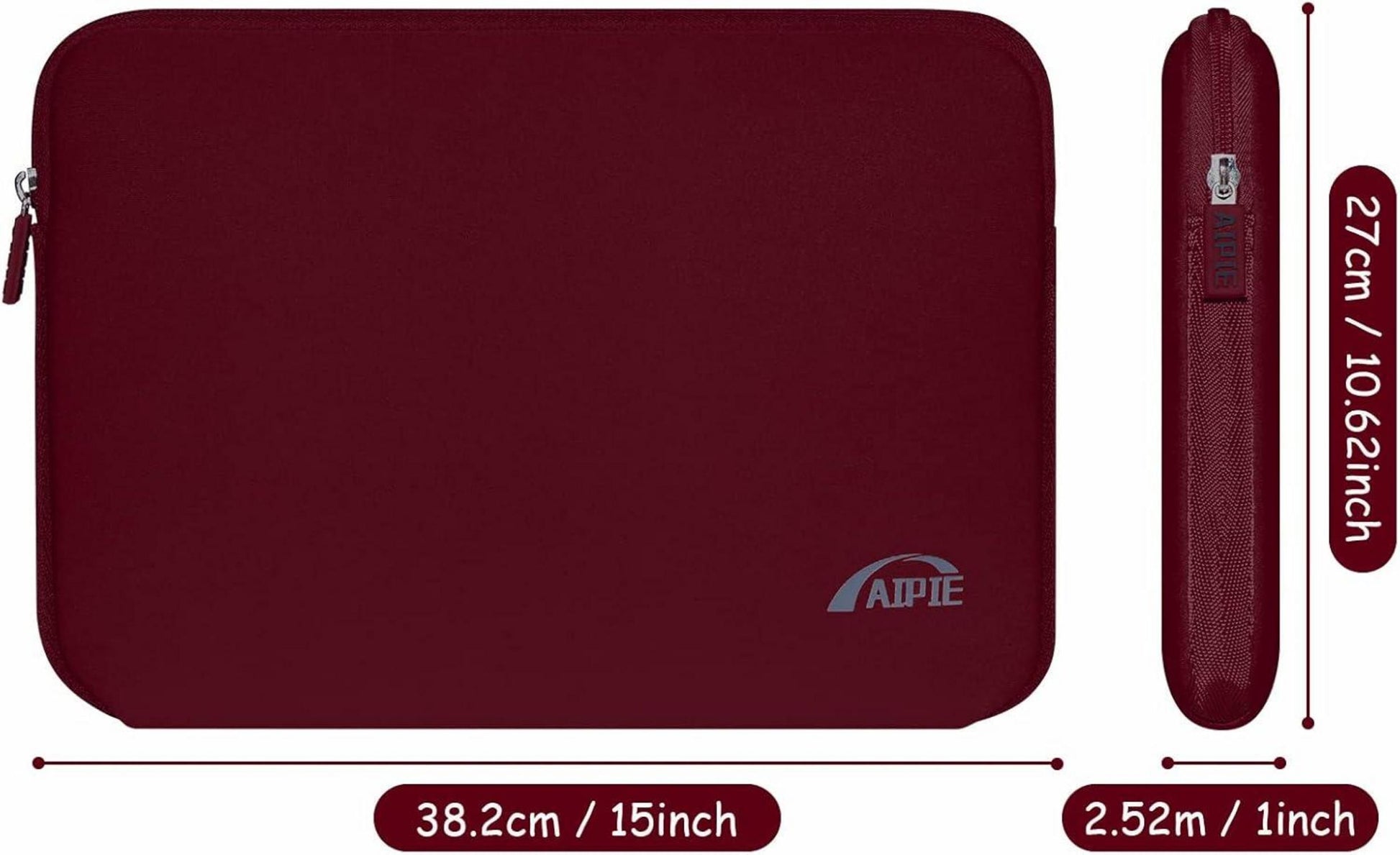 AIPIE Laptoptasche 15,6 Zoll Stoßfest Rot | Aktentasche