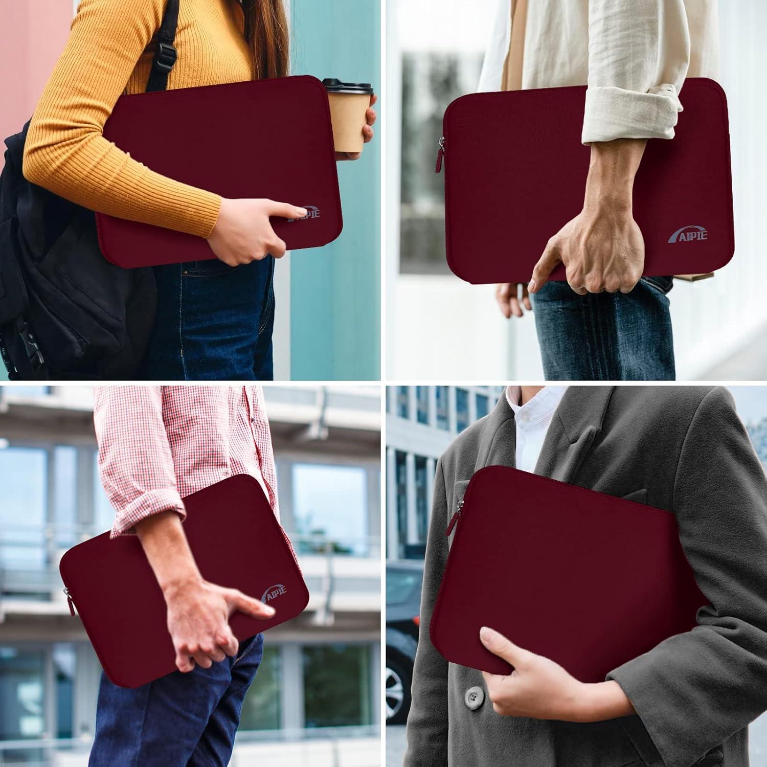 Laptoptasche 15,6 Zoll Stoßfest Notebook Tasche Aktentasche Herren Business Rot