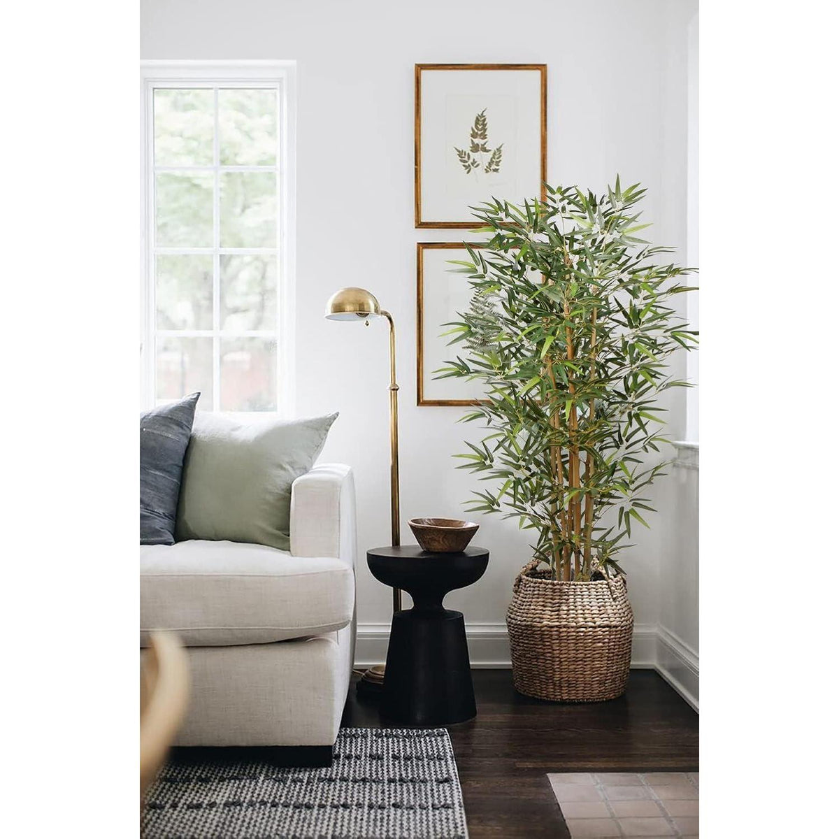 Künstlicher Bambusbaum 152cm mit Echtholzstamm und Zementtopf