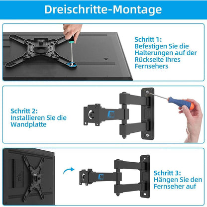 Schwenkbare TV Wandhalterung für 17-42 Zoll TVs | Max 20kg