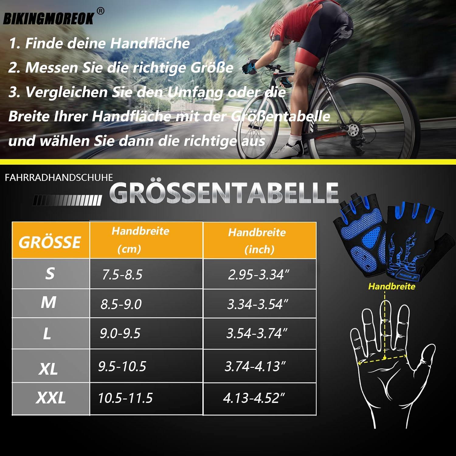 Fahrradhandschuhe Halbfinger MTB Mountainbike atmungsaktiv rutschfest
