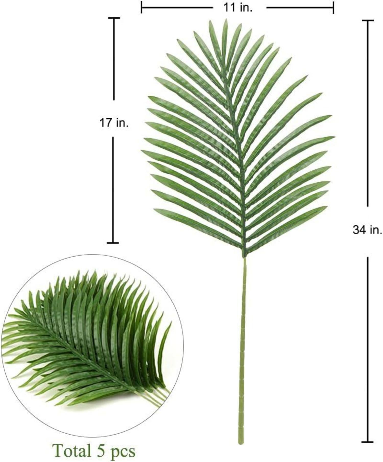 Künstliche Palmwedel Kunstpflanze Palme Set 5 Stück 45 cm