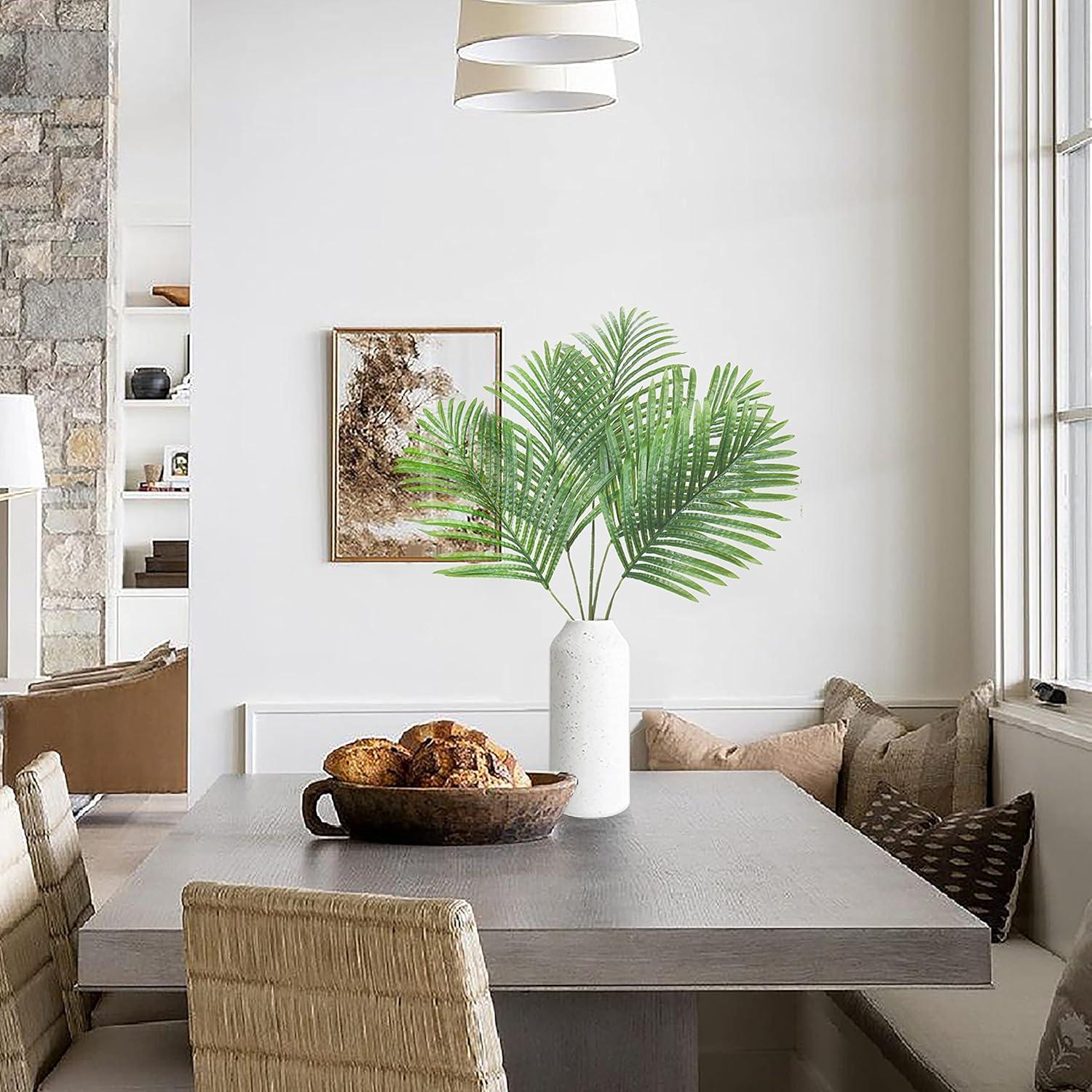 Künstliche Palmwedel Kunstpflanze Textilpalmwedel Set 5Stk. 45 cm Grün