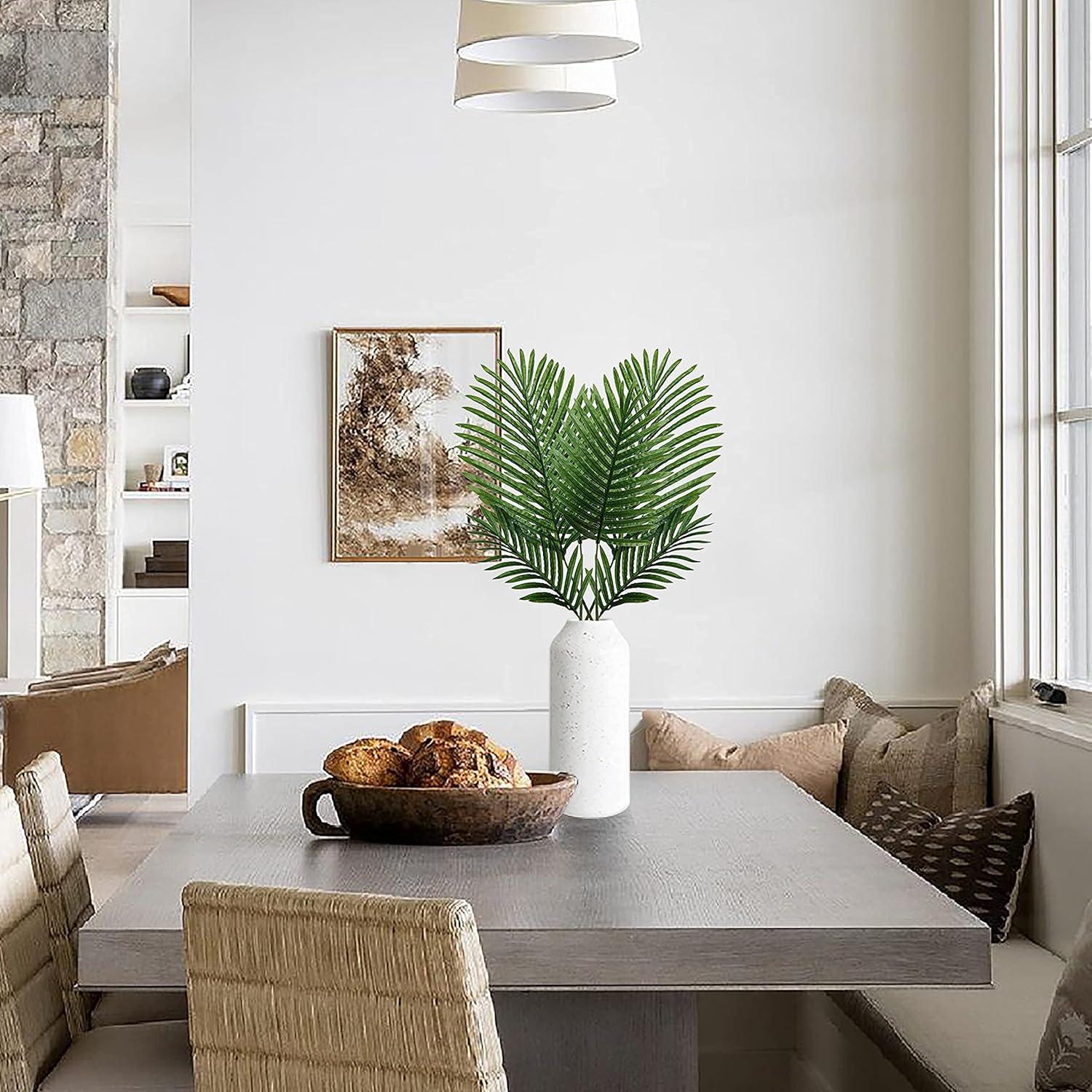 Künstliche Palmwedel Kunstpflanze Palmenblatt Set 6 Stück 31-45 cm Grün